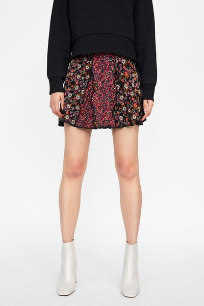 Női rövid szoknya elasztikus derékkal többszínű