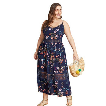 Rochie casual de dama cu bretele subtiri si cu fanta in doua culori