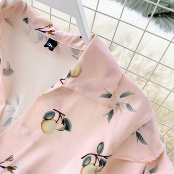 Rózsaszín és virágmintás rövid ujjú női ruha