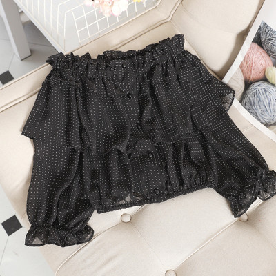 Bluză de damă modernă cu mâneci căzute în mai multe culori de puncte