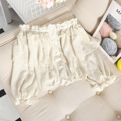 Bluză de damă modernă cu mâneci căzute în mai multe culori de puncte