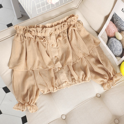 Bluză de damă modernă cu mâneci căzute în mai multe culori de puncte