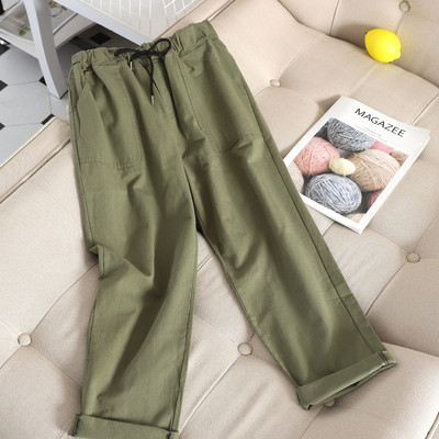 Ежедневен дамски панталон с еластична талия и джобове в няколко цвята