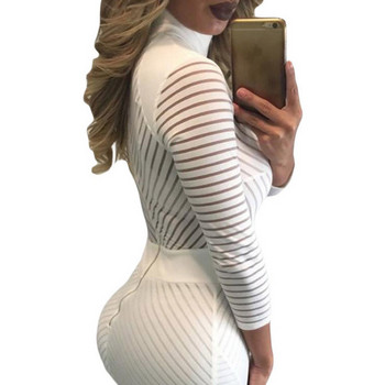 Rochie eleganta de dama cu maneci 3/4 si guler inalt in alb si negru