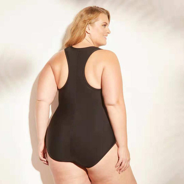 Costum de baie complet pentru femei de culoare neagră și mărime până la 4XL