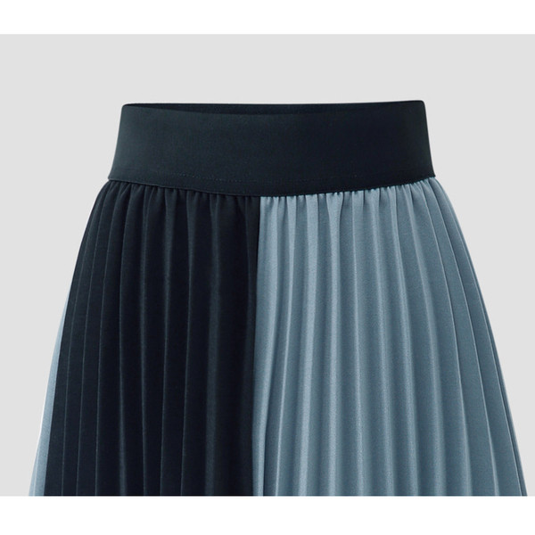 Fusta lungă plisată de damă modernă cu talie înaltă