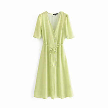 Rochie casual de dama cu inchidere laterala si maneci scurte in trei culori