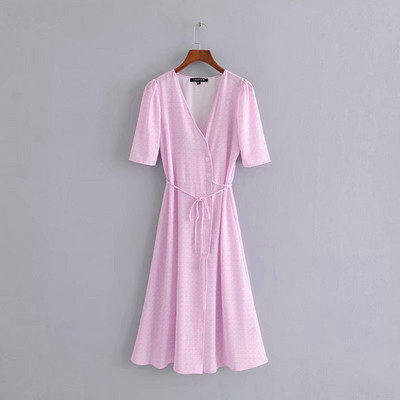 Rochie casual de dama cu inchidere laterala si maneci scurte in trei culori