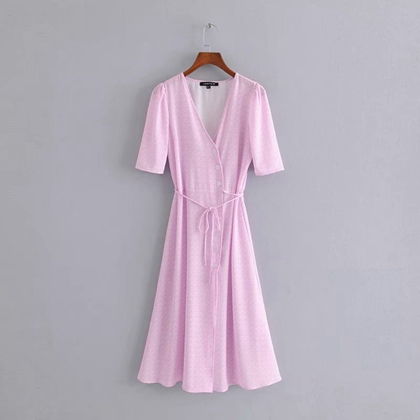 Rochie casual de dama cu inchidere laterala si maneci scurte in trei culori