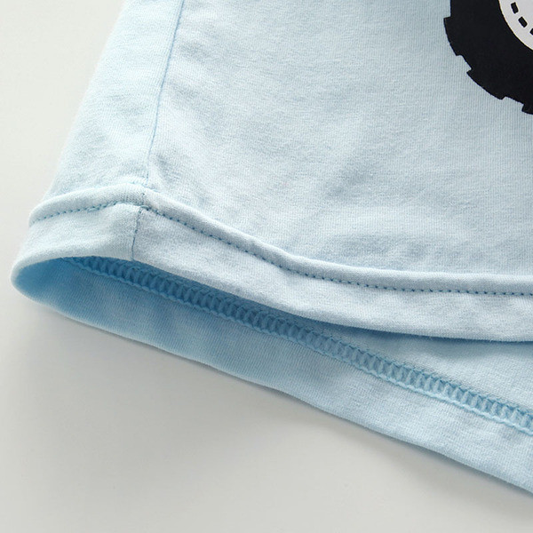 Maiou zilnic pentru copii de culoare albastră cu aplicație-pentru băieți