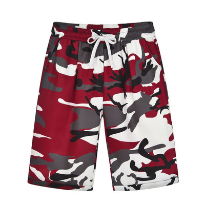 Ежедневни дамски летни панталони с връзка и камуфлажен десен