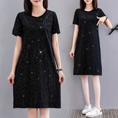 Rochie de dama in negru cu efect stralucitor si marimi pana la 5XL