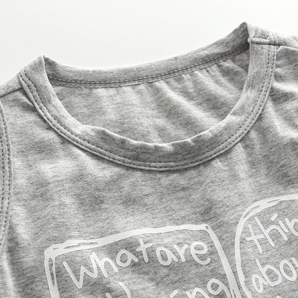 Maiou pentru copii pentru baieti - de culoare gri cu aplicatie