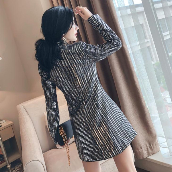 Geaca de dama model nou model lung cu efect stralucitor de culoare argintie