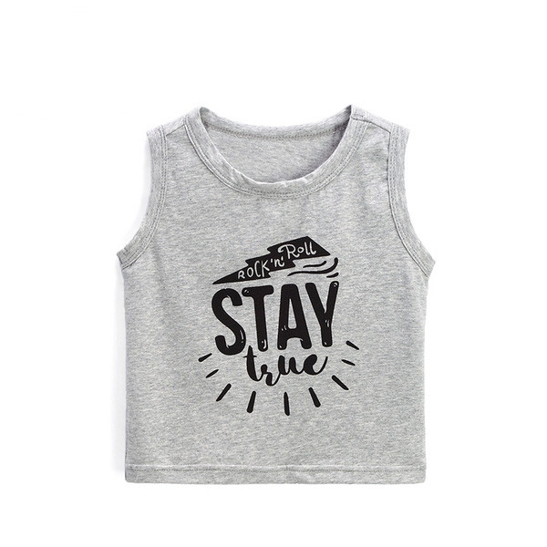 Top pentru copii de culoare gri cu inscripția - pentru băieți