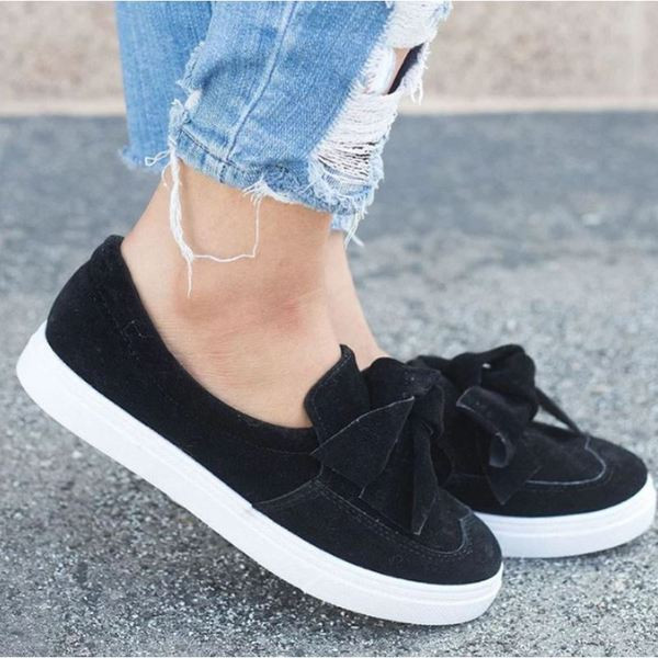 Pantofi casual dama cu talpa plate si panglica in trei culori