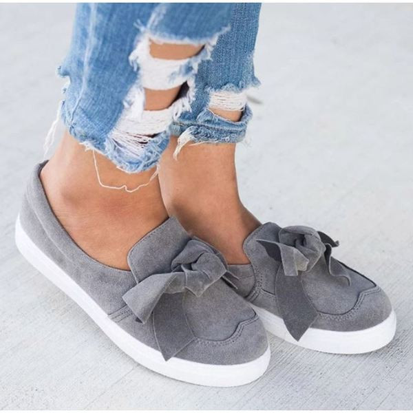 Pantofi casual dama cu talpa plate si panglica in trei culori