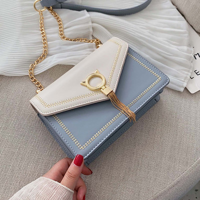 Geanta de dama moderna cu decor metalic in mai multe culori