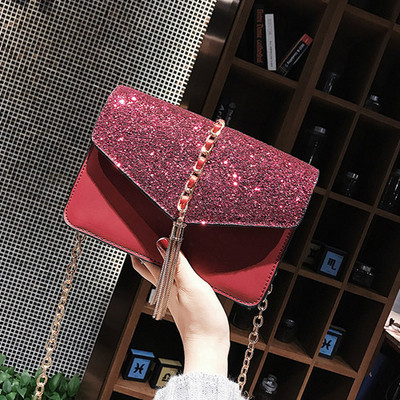 Geanta eleganta cu efect stralucitor in mai multe culori