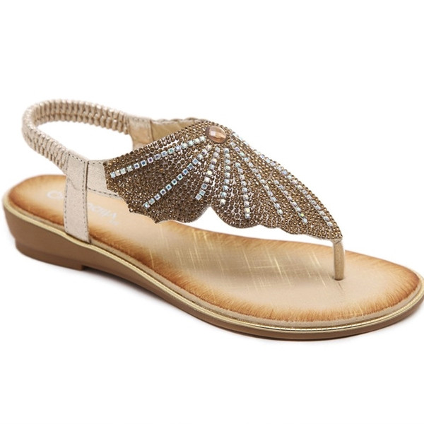 Sandale casual dama cu pietre in doua culori