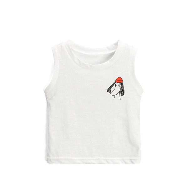 Maieu pentru copii pentru baieti - alb cu aplicatie