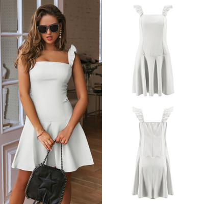 Rochie casual de dama in mai multe culori cu bretele late