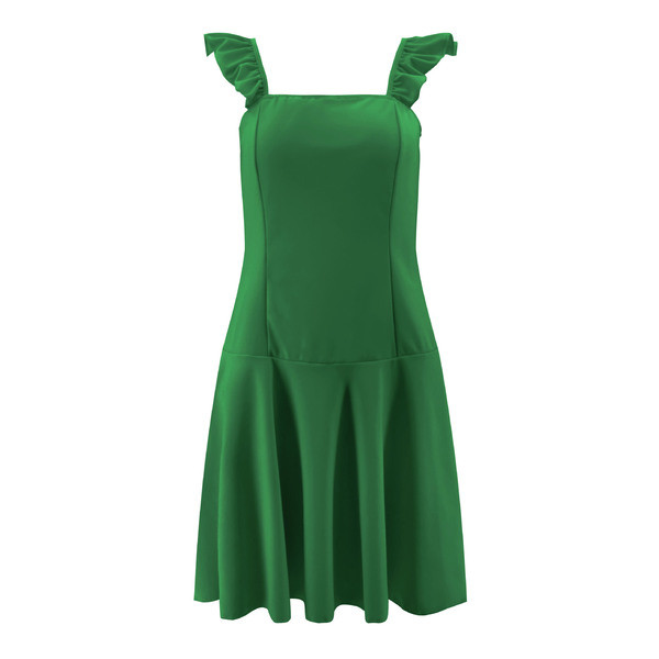 Rochie casual de dama in mai multe culori cu bretele late