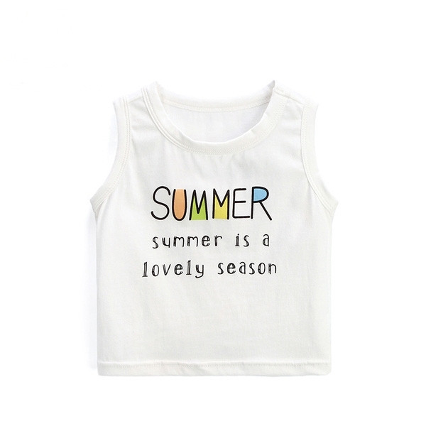 Top pentru copii de culoare albă cu aplicație - pentru băieți și fete