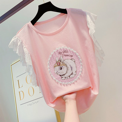 Bluză de damă modernă cu decor din dantelă și perle