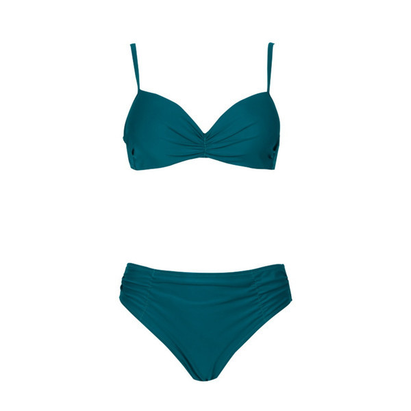 Costum de baie modern din două piese de culoare verde