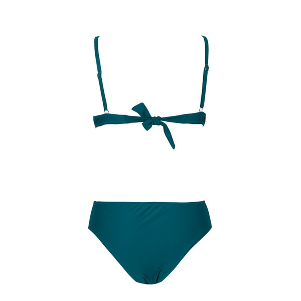 Costum de baie modern din două piese de culoare verde