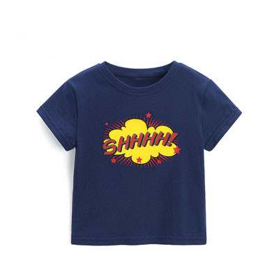 Детска ежедневна тениска с цветна апликация за момчета