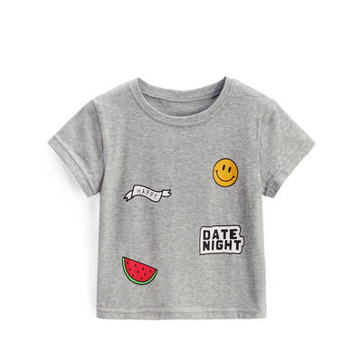 Детска тениска в сив цвят-за момчета и момичета