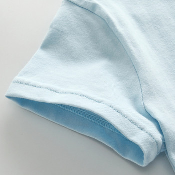 Детска тениска за момчета-в син цвят с апликация