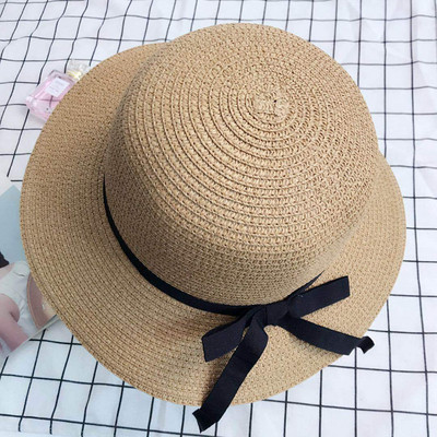 Női strandkalap három színben, szalaggal