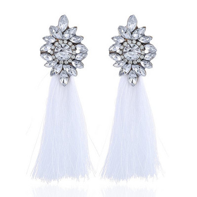 Cercei lungi de dama cu pietre colorate