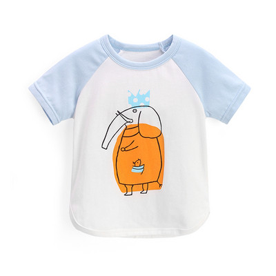 Tricou pentru copii pentru baieti - cu aplicatie si maneci scurte