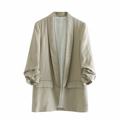 Jachetă modernă de culoare gri și mâneci 3/4