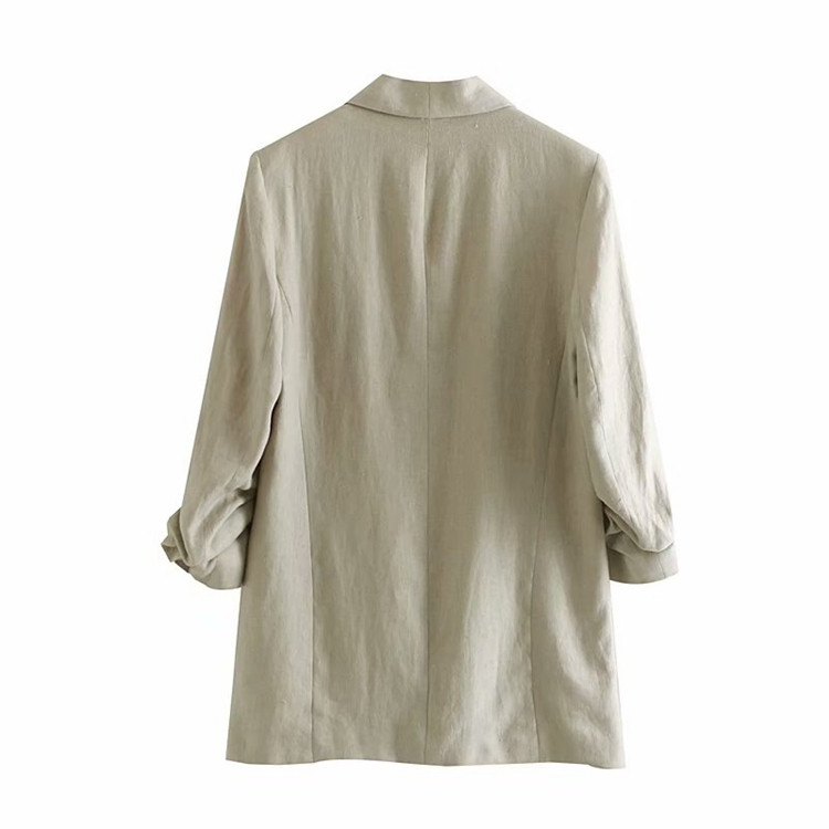 Jachetă modernă de culoare gri și mâneci 3/4