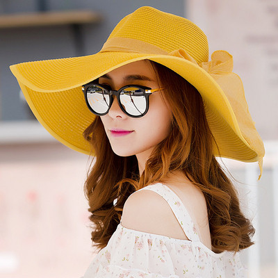 Дамска шапка с панделка в няколко различни цвята