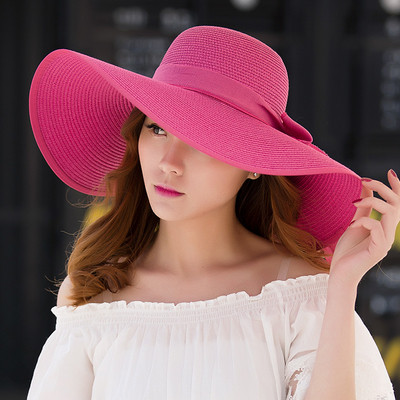 Дамска шапка с панделка в няколко различни цвята