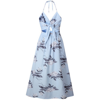 Nyári női hosszú ruha vékony pántokkal, három színben