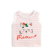 Top cu dungi pentru copii cu aplicație pentru fete