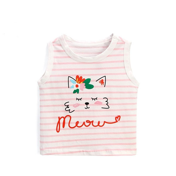 Top cu dungi pentru copii cu aplicație pentru fete