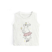 Maieu modern pentru copii pentru fete - alb cu aplicatie