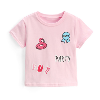 Tricou actual pentru copii de culoare roz-pentru fete