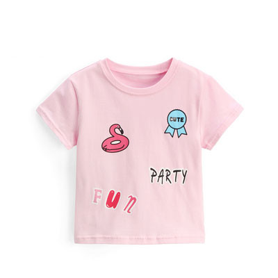 Актуална детска тениска в розов цвят-за момичета
