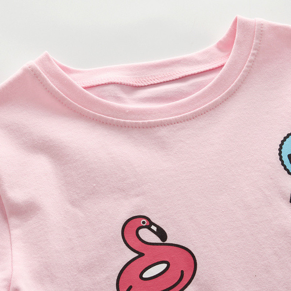 Tricou actual pentru copii de culoare roz-pentru fete