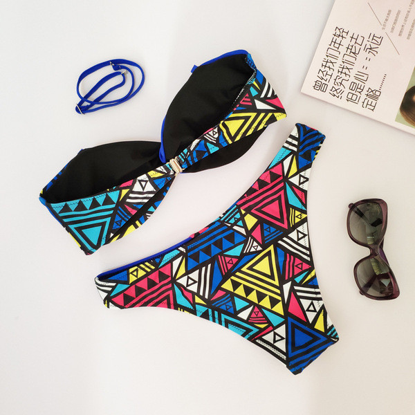 Costume de baie din două piese pentru femei în albastru