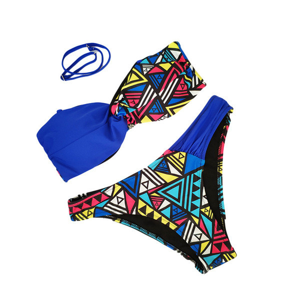 Costume de baie din două piese pentru femei în albastru